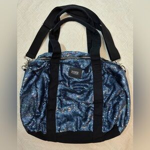 Victorias Secret Pink- blue sequined duffle bag